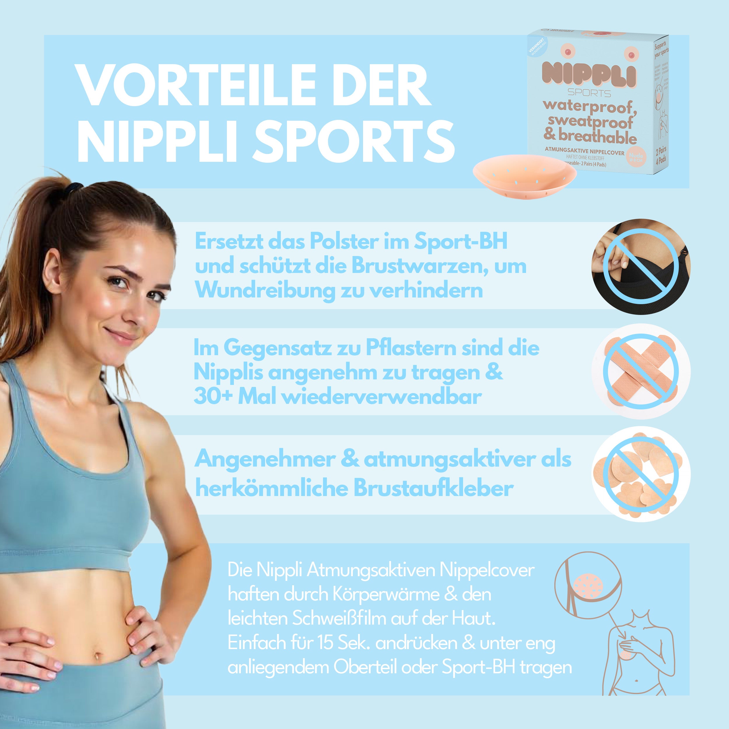 Breathable Nipple Covers (2 Pairs) – 4 Pieces