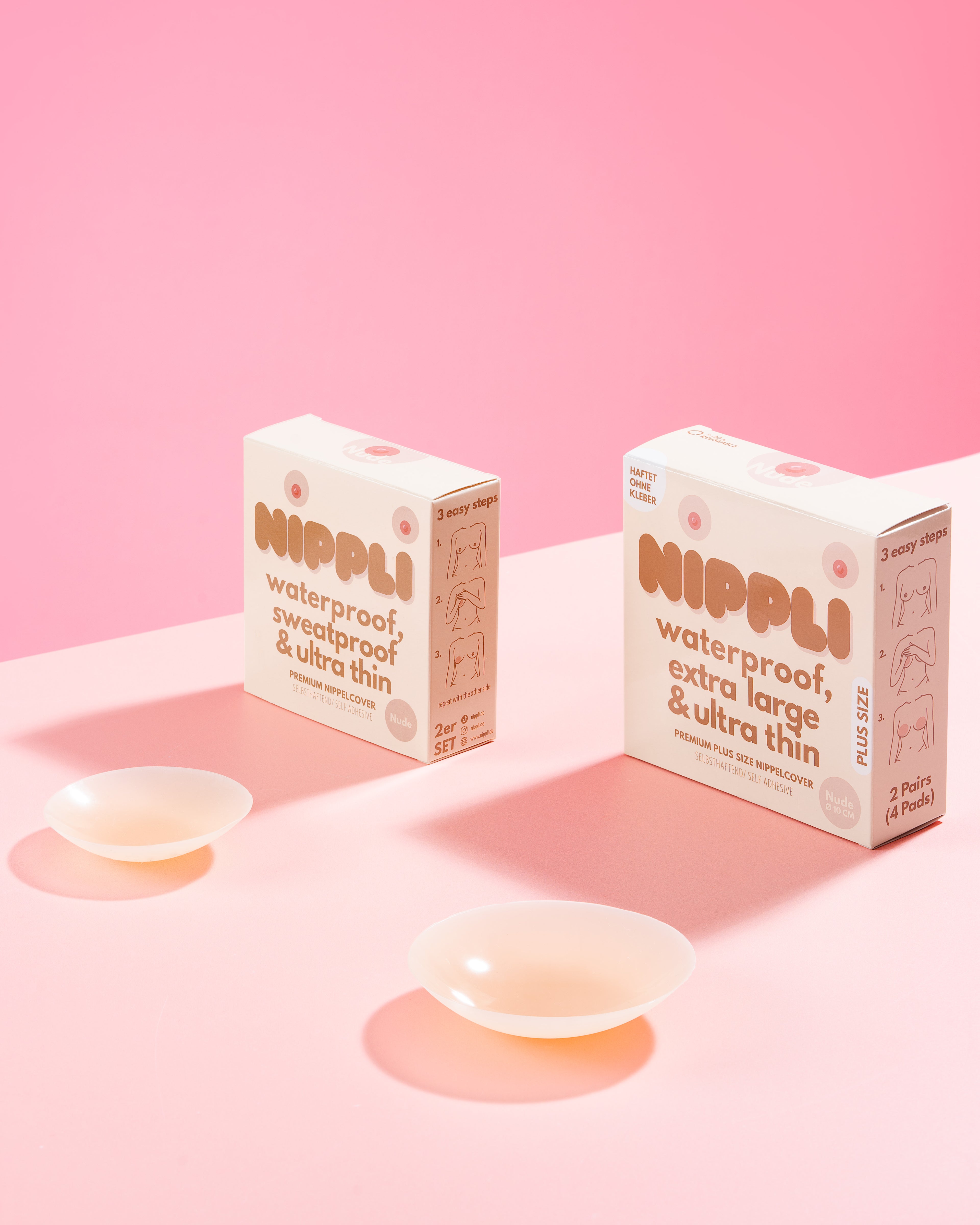 Lot de 2 cache-tétons grande taille COULEUR NUDE (2 paires) 4 pièces.