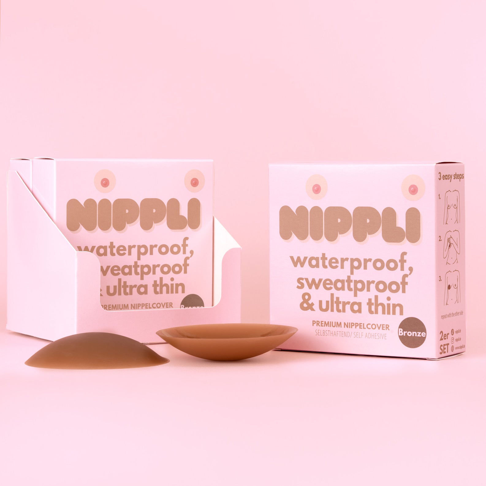 Copricapezzoli COLOR BRONZO confezione doppia (2 paia) 4 pezzi.