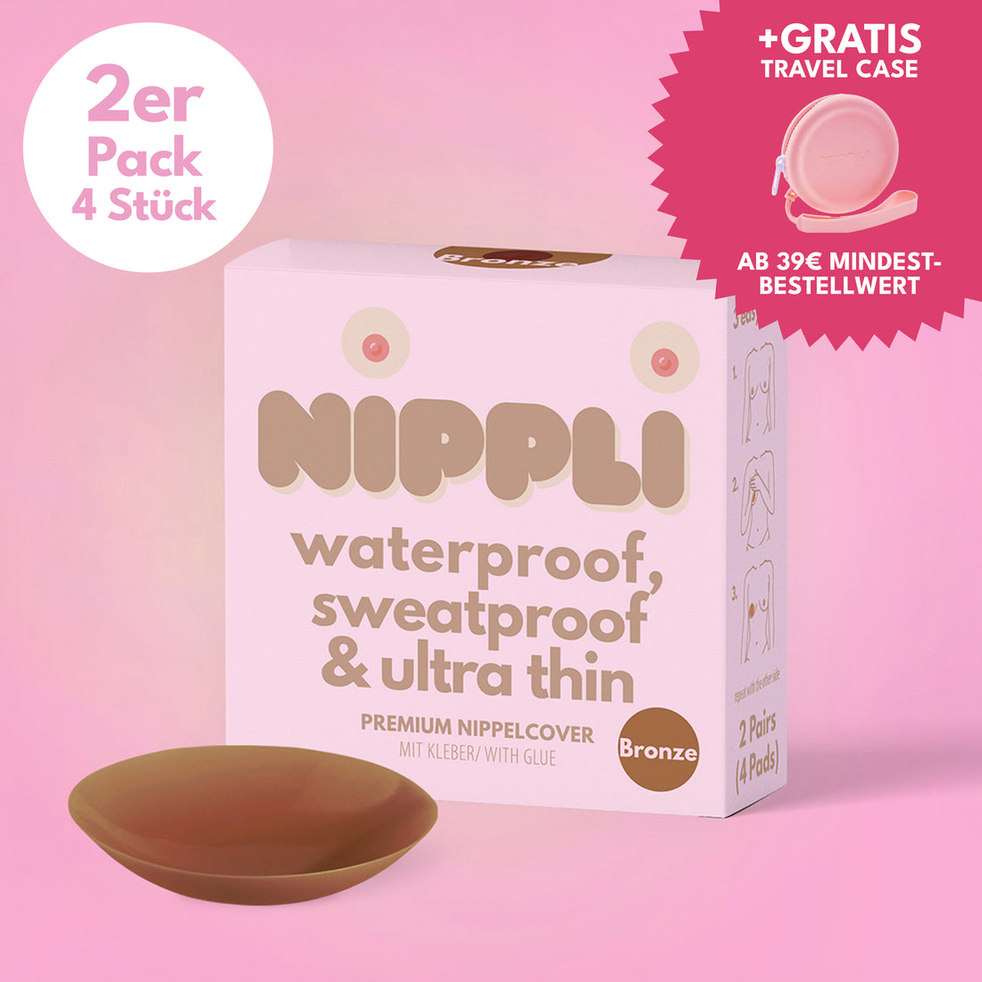 Doppel Pack Nippelcover COLOR BRONZE (2 Paar) 4 St.