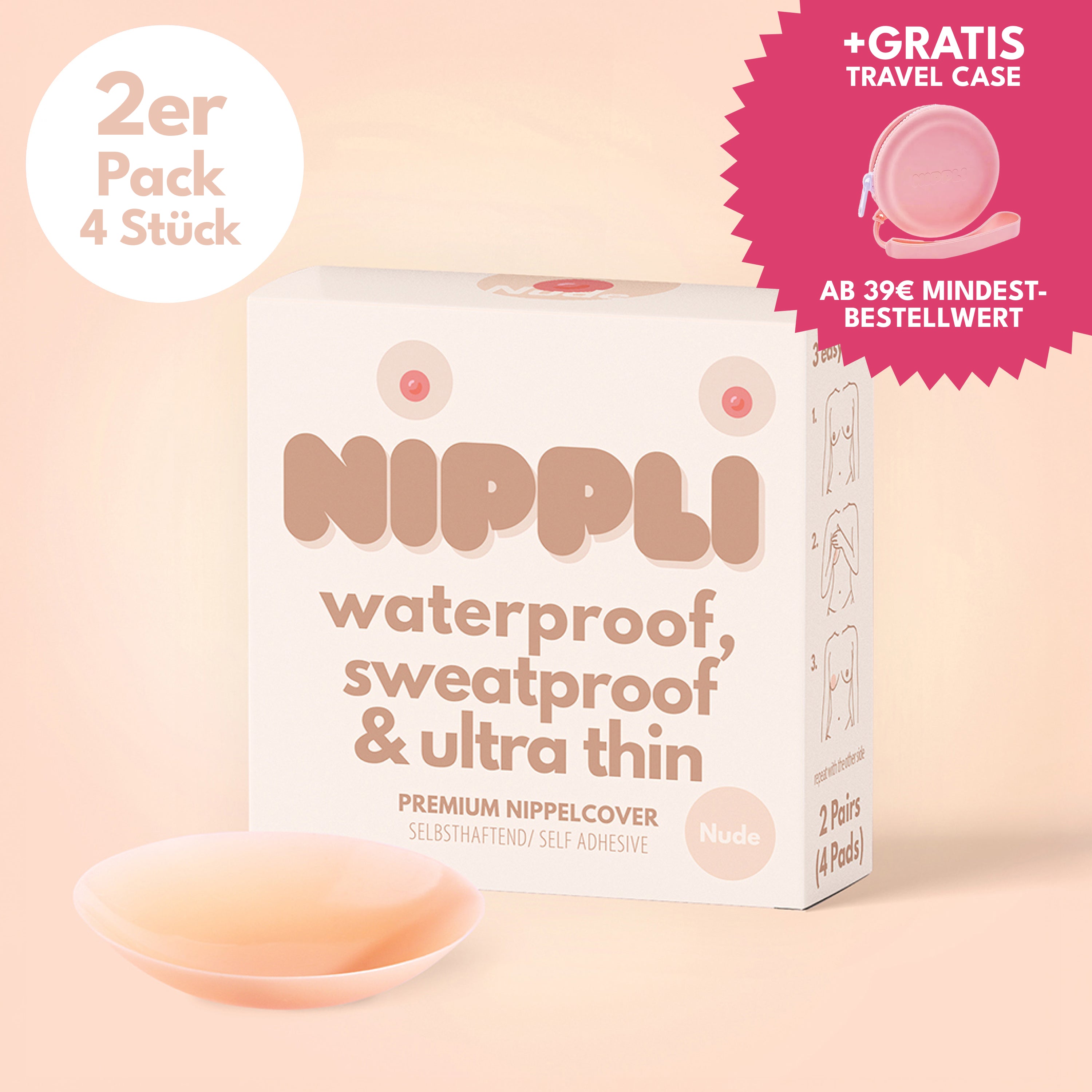 Doppel Pack Nippelcover COLOR NUDE (2 Paar) 4 St.