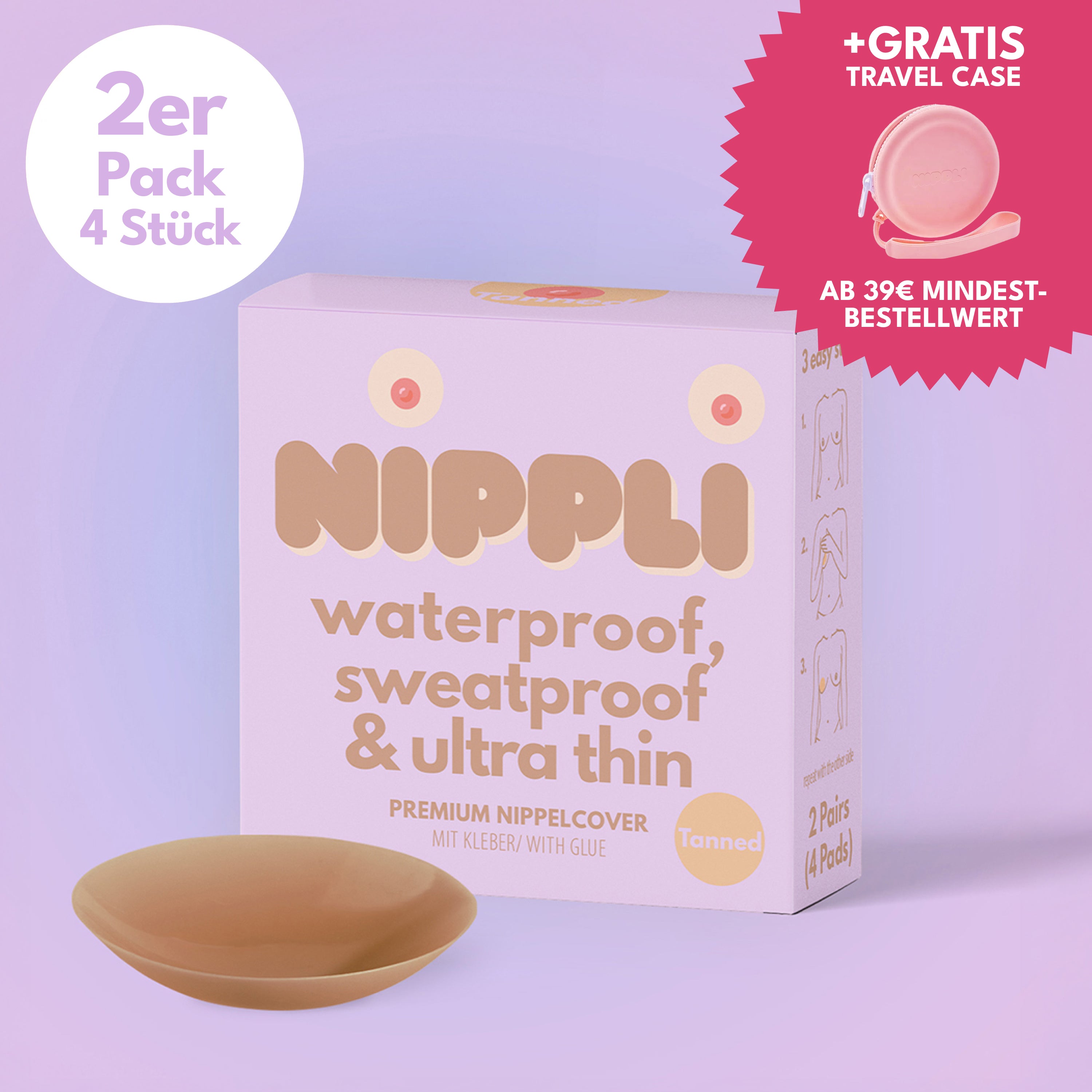 Doppel Pack Nippelcover COLOR TANNED (2 Paar) 4 St.