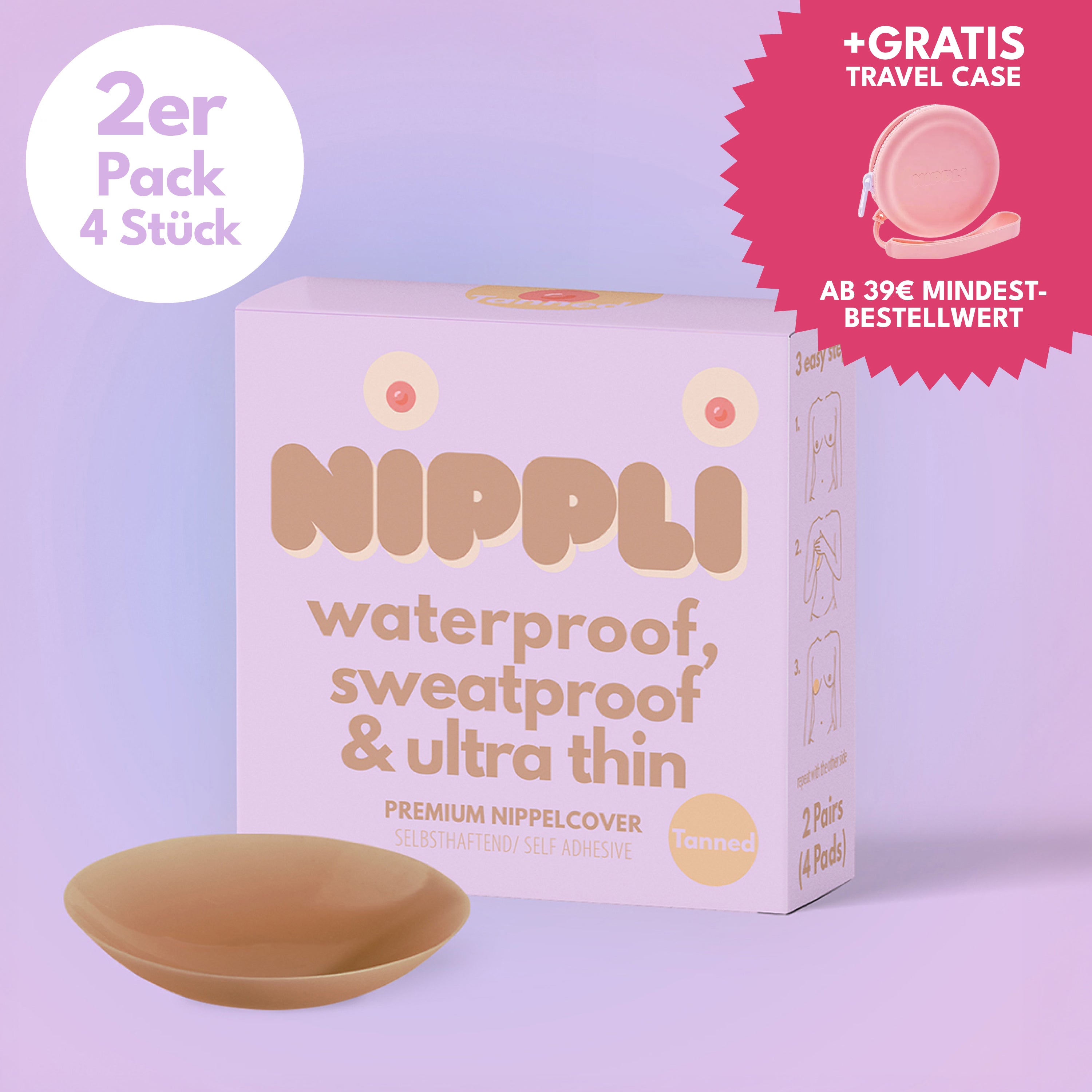 Doppel Pack Nippelcover COLOR TANNED (2 Paar) 4 St.