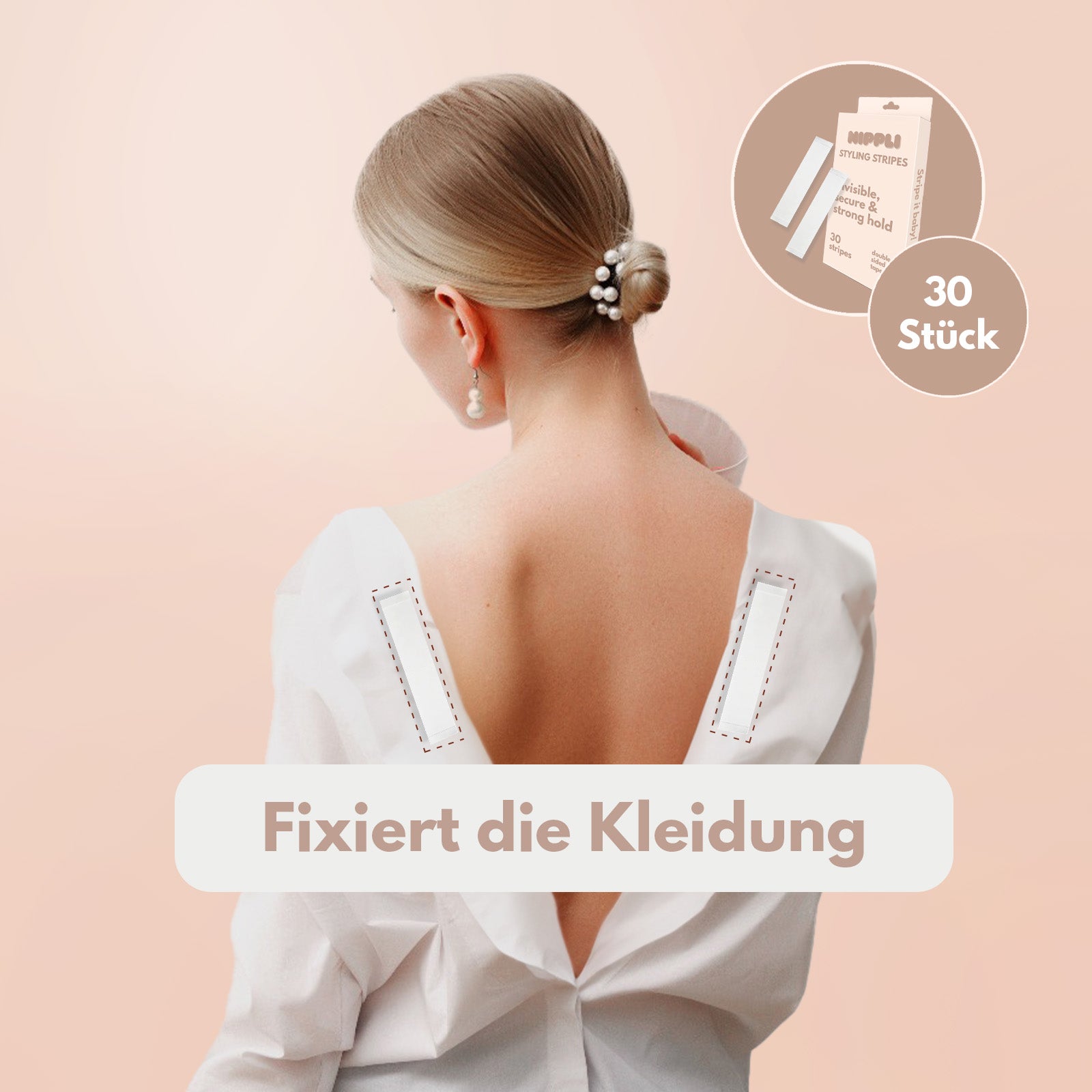 Nipplis Fashion Tape fixiert deine Kleidung ohne sichtbar zu sein