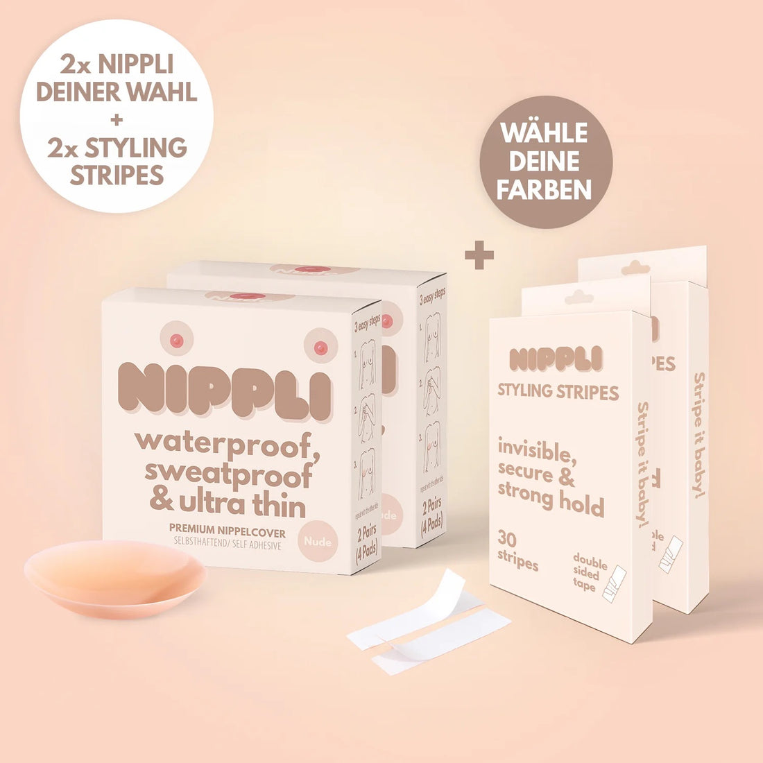 Nippli Nippelcover + Styling Stripes Bundle