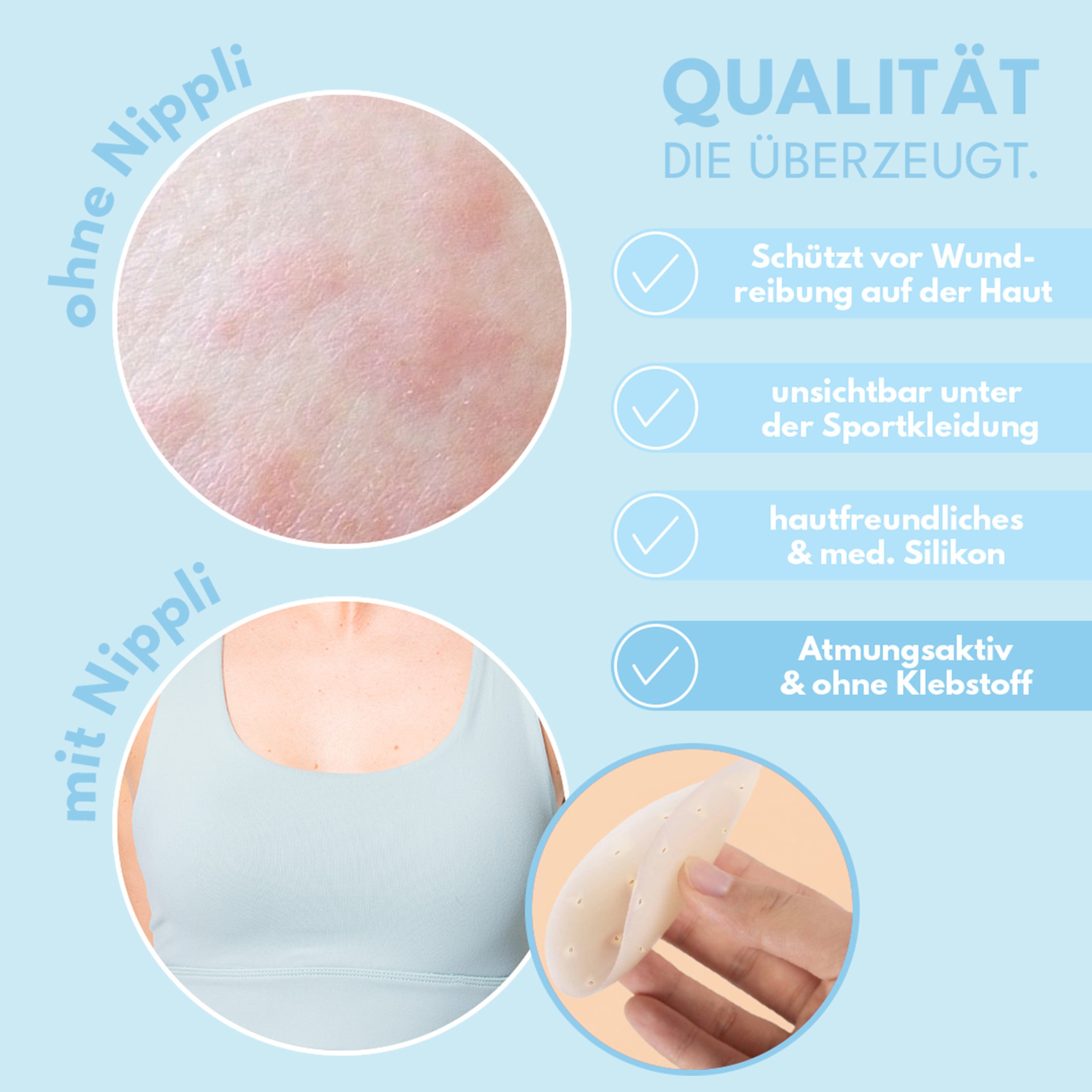 Atmungsaktive Nippelcover (2 Paar) 4 St.