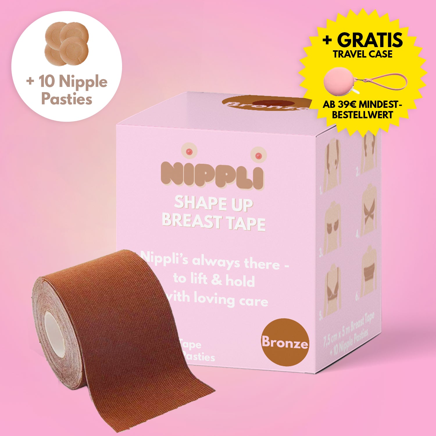 Shape Up Breast Tape BRONZE