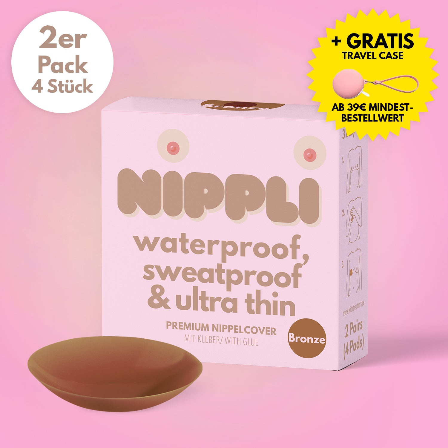 Doppel Pack Nippelcover COLOR BRONZE (2 Paar) 4 St.