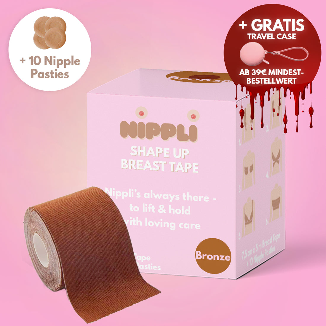 Shape Up Breast Tape BRONZE