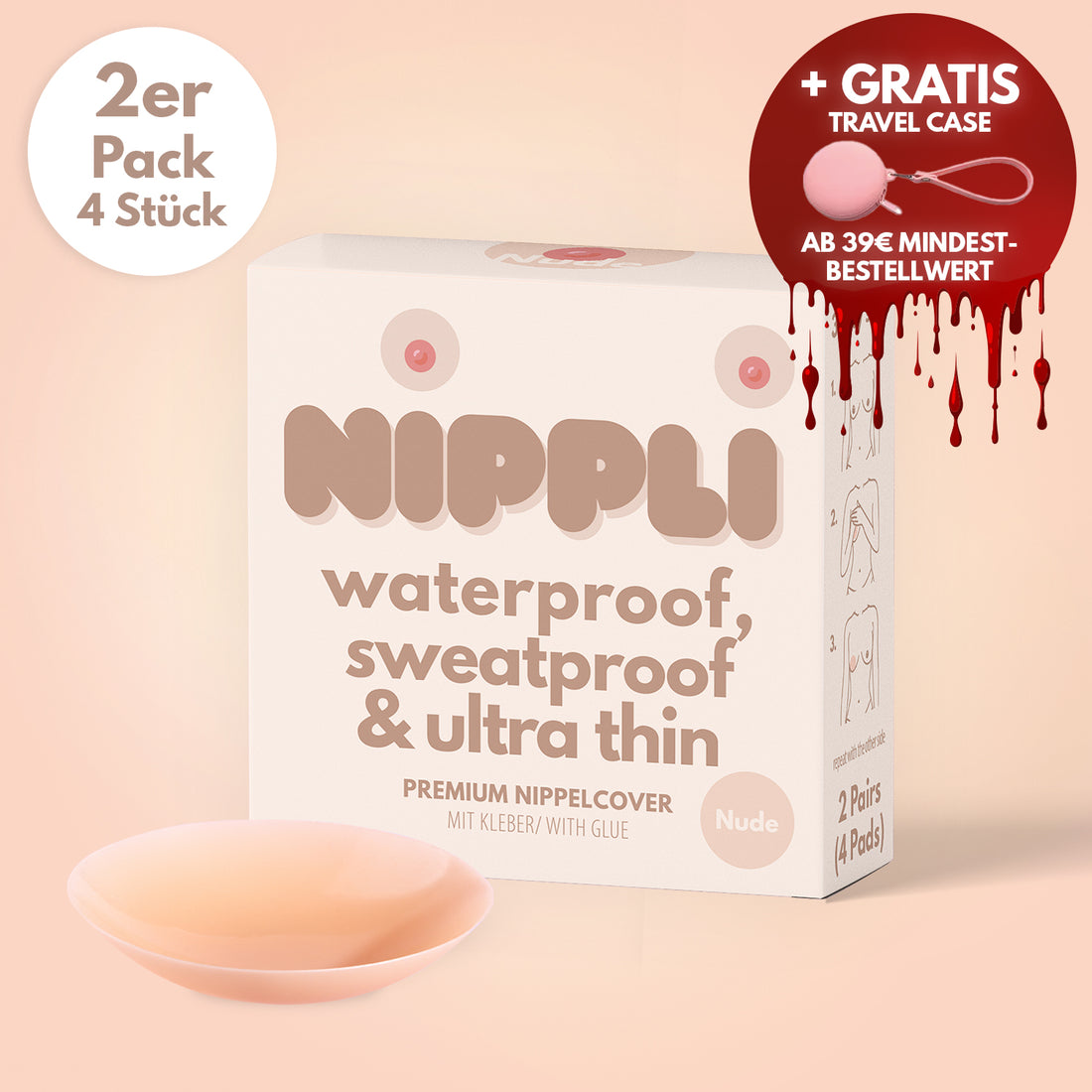 Doppel Pack Nippelcover COLOR NUDE (2 Paar) 4 St.