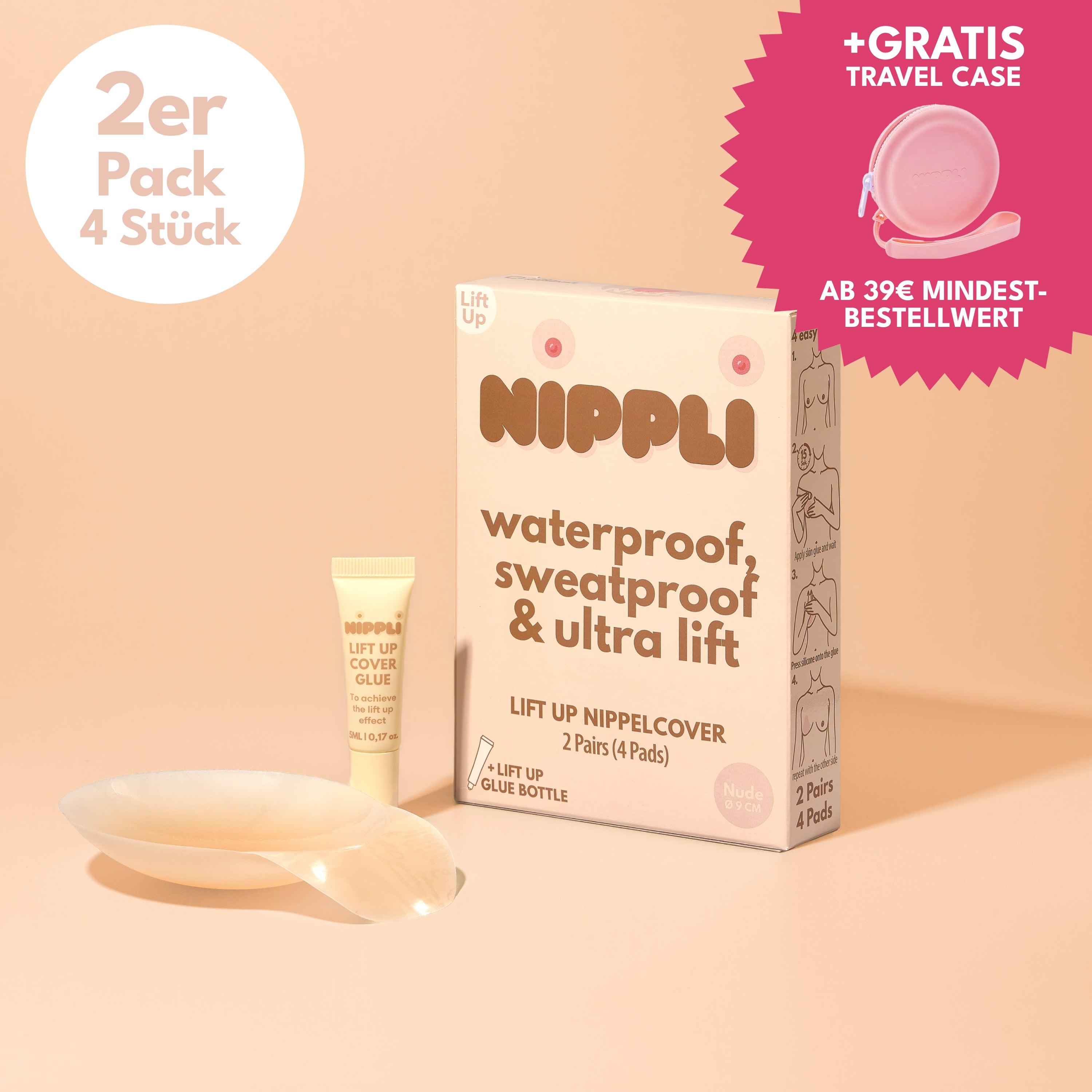 Lift Up nipple covers 2 pairs, 4 pieces.