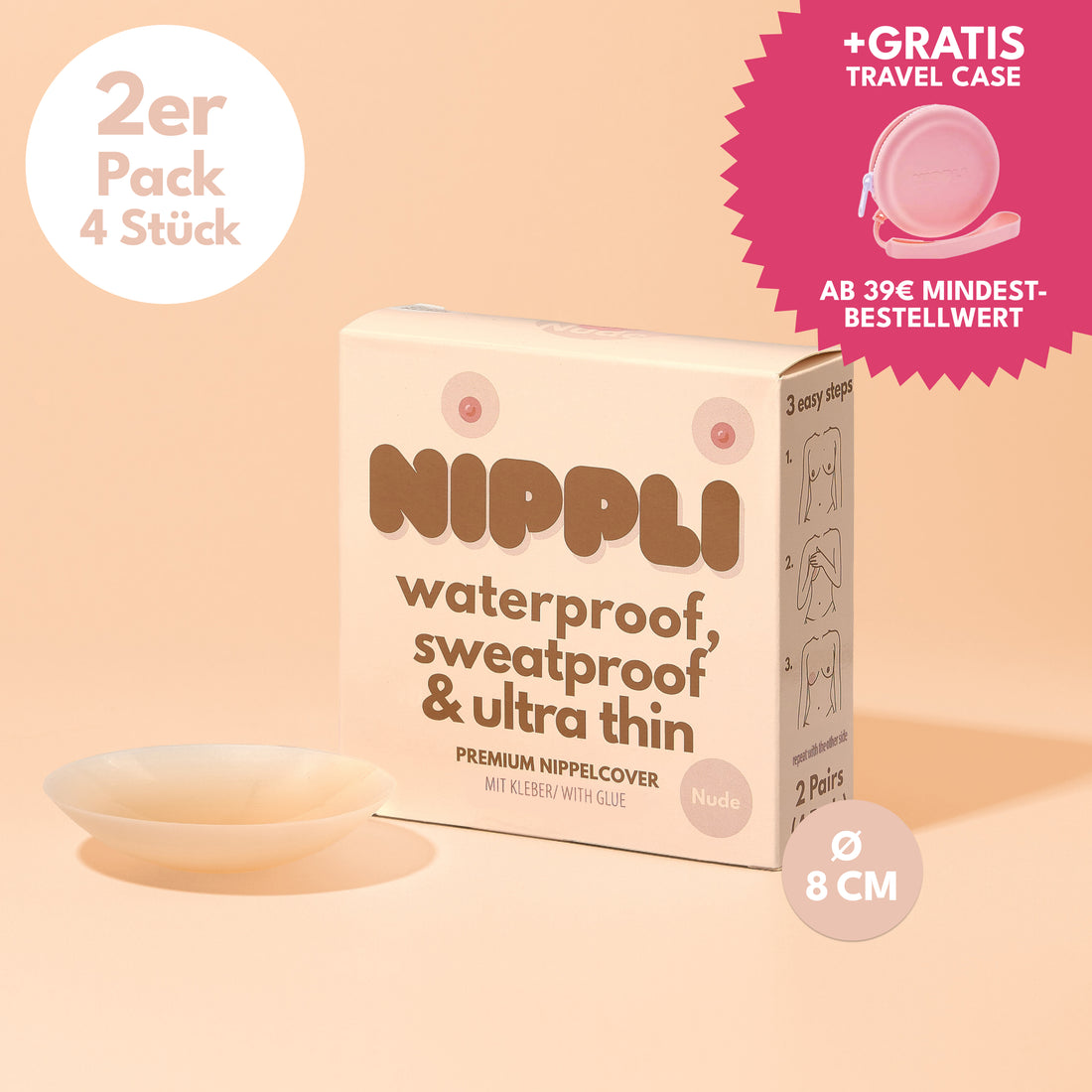 Doppel Pack Nippelcover COLOR NUDE (2 Paar) 4 St.