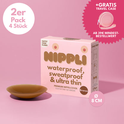 Copricapezzoli COLOR BRONZO confezione doppia (2 paia) 4 pezzi.