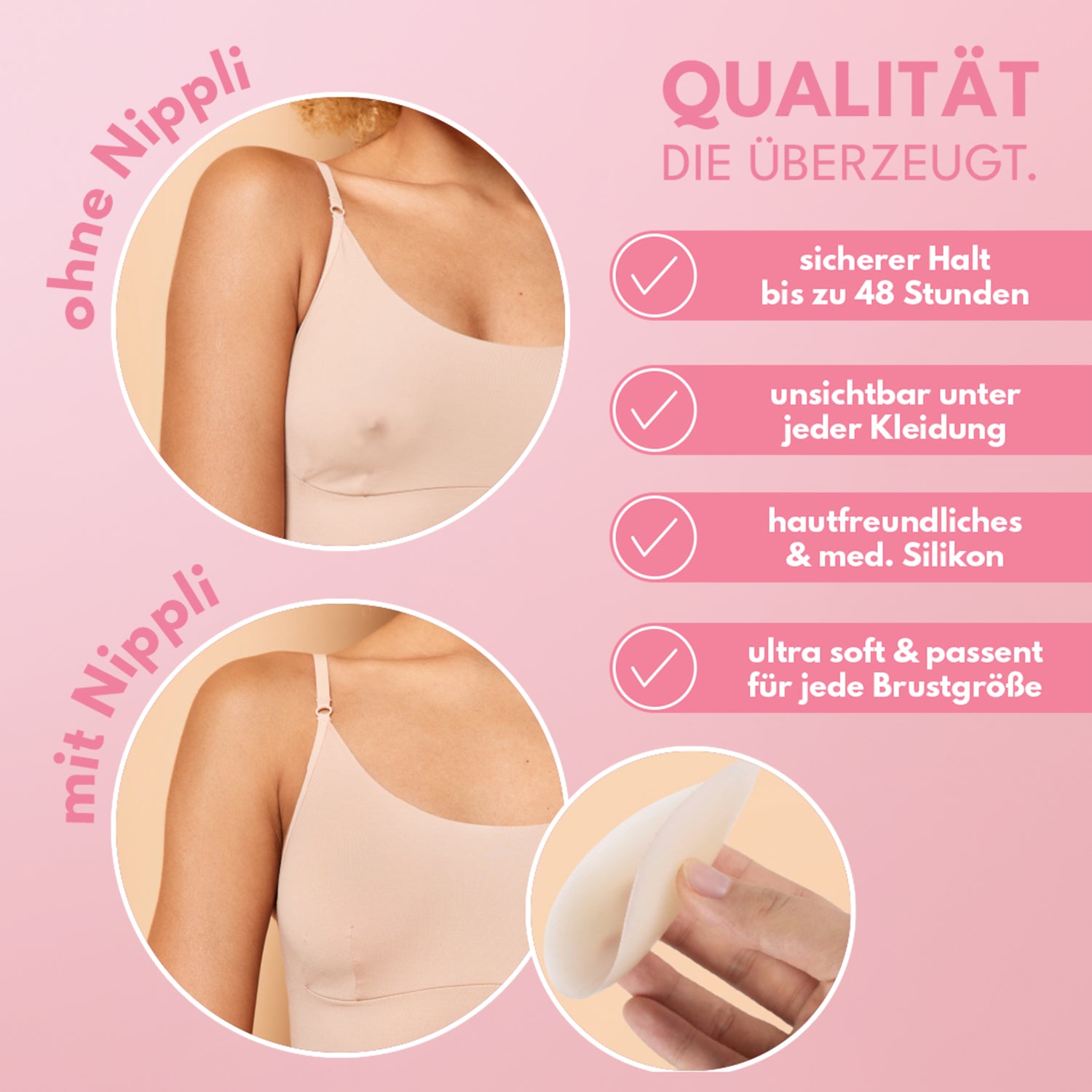 4er Mix Pack Nippelcover selbsthaftend + mit Kleber