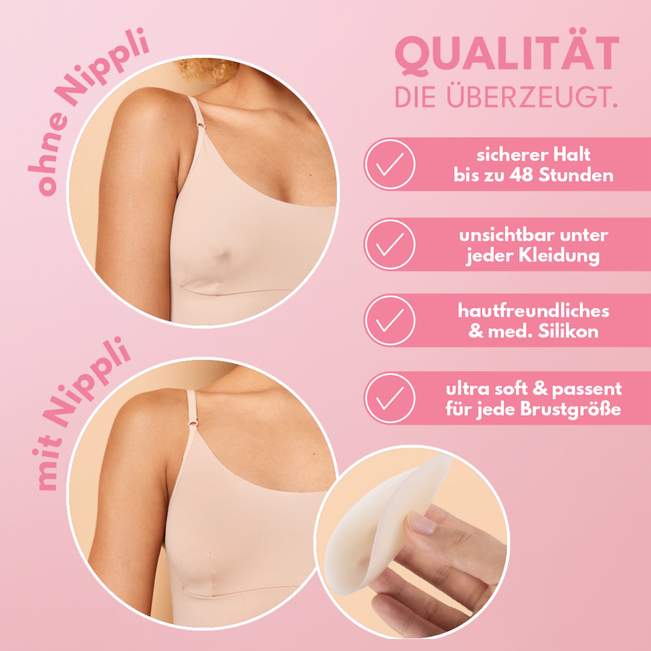 4er Mix Pack Nippelcover selbsthaftend + mit Kleber