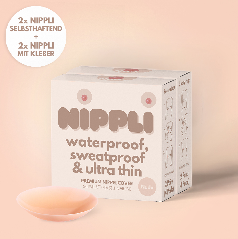 4-Pack Mixed Nipple Covers, Self-Adhesive + with Glue
