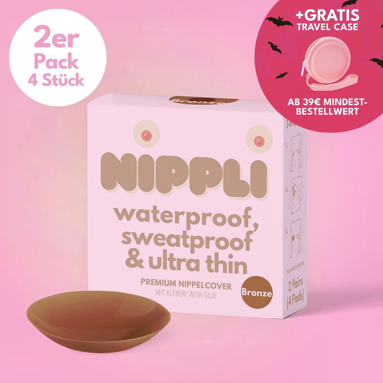 Doppel Pack Nippelcover COLOR BRONZE (2 Paar) 4 St.