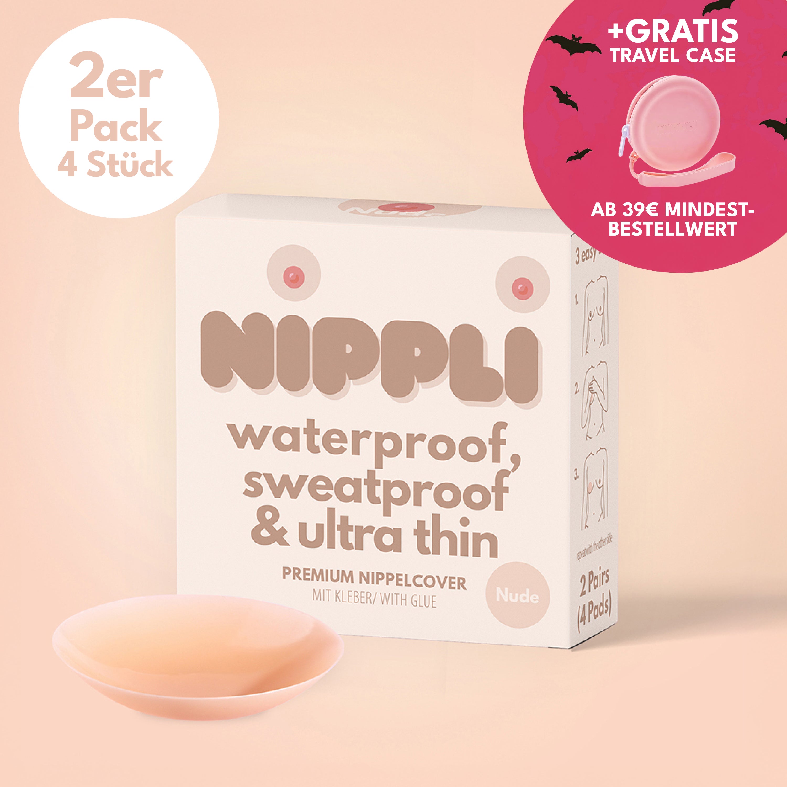 Doppel Pack Nippelcover COLOR NUDE (2 Paar) 4 St.
