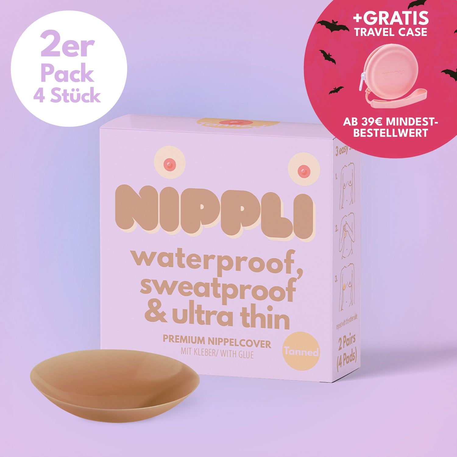 Double Pack Nipple Covers COLOR TANNED (2 Pairs) 4 Pieces