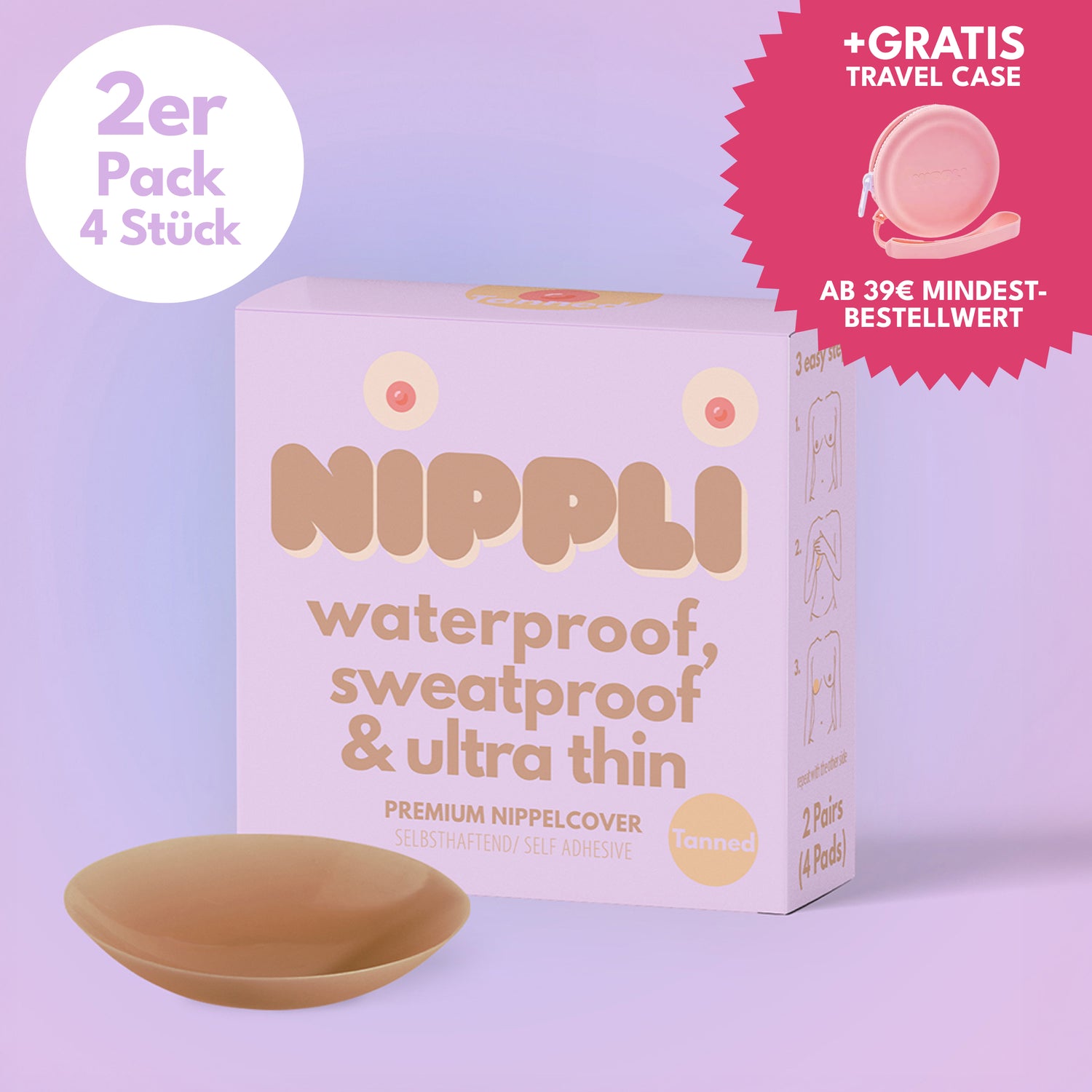 Doppel Pack Nippelcover COLOR TANNED (2 Paar) 4 St.