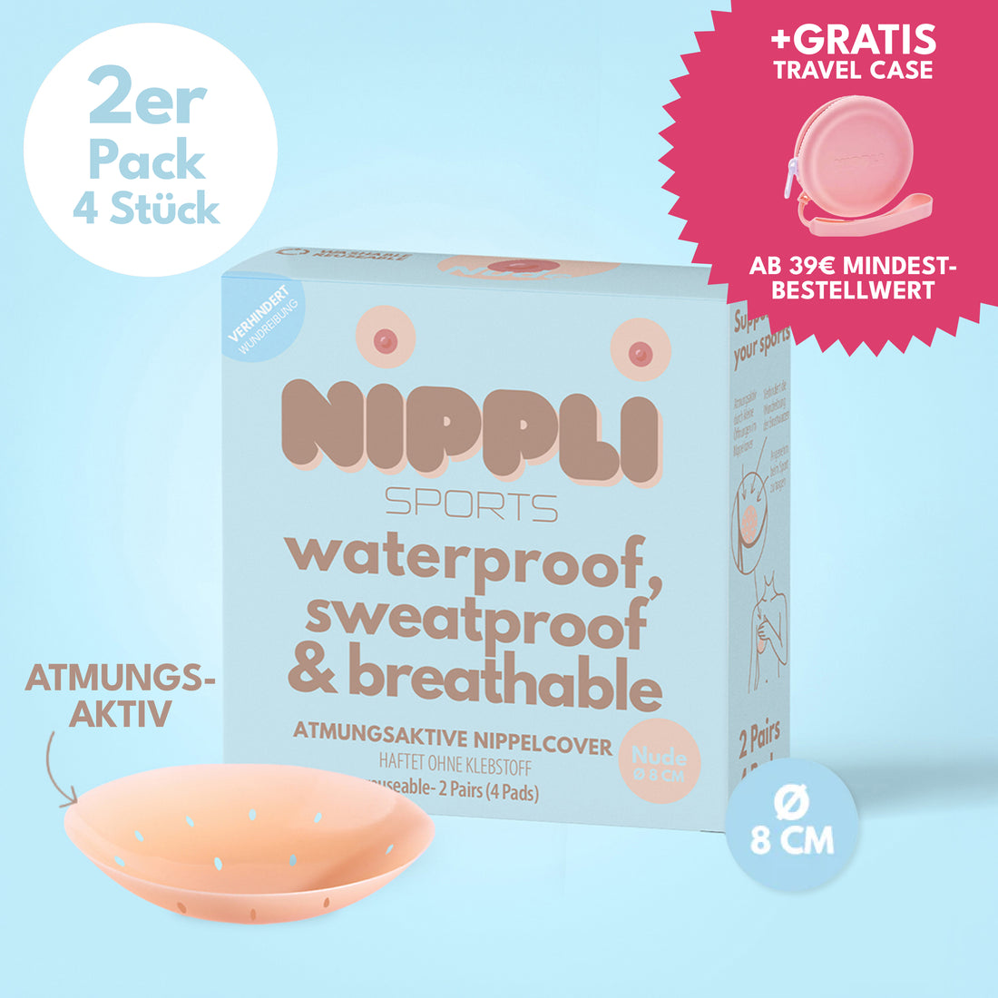 Breathable Nipple Covers (2 Pairs) – 4 Pieces